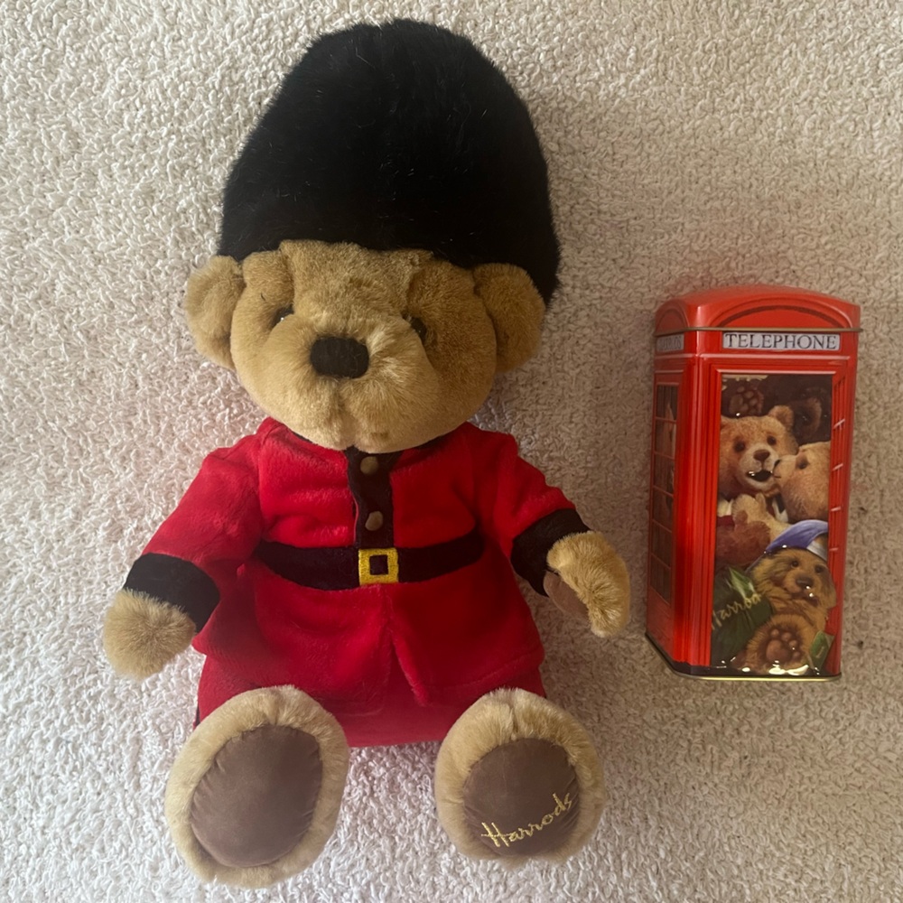 Harrods Queen's Knight Teddy Bear with Black Hat